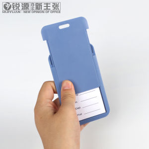 RBD Pull-Open Slide Cover Plastic Card Holder Work ID Protection for Campus Student Dining Card Bus Access Control Room Card