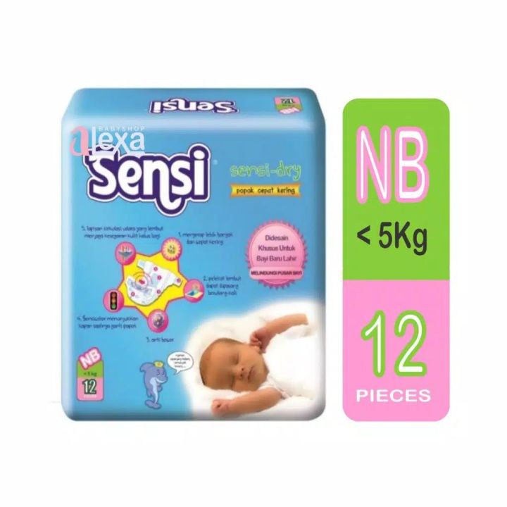Sensi diapers newborn tape NB 12 popok bayi perekat NB12 Popok