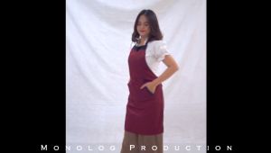 Monolog Apron Celemek Masak Kombinasi Barista Waiter Tali Leher Original