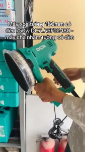 Máy chà bột tường DCA ASF02-180 công suất 750W có đèn led chất lượng cao