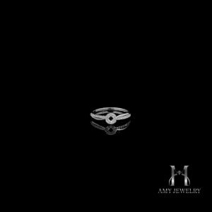 AM42 Nhẫn nữ bạc 925 công nghệ xi độc quyền NanoShield xi bạc- xi bạch kim đính đá CZ