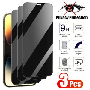 3Pcs Privacy Screen Protectors For IPhone 11 12 13 14 15 16 Pro Max Anti-spy Tempered Glass For iPhone 14 15 16 Plus Glass Film