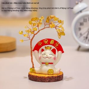 YINXIANGKONGJIAN | Tượng Trang Trí Mèo May Mắn Mini