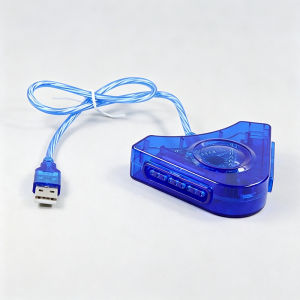 1Piece For PS2 Controller Gamepad To Pc Gaming Dual Connection Point Interface Adapter Cable Triangular Usb Controller