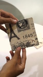 Coaster Kain Kanvas/Tatakan Gelas Kain Kanvas/Alas Gelas/Property Foto Makanan dan Minuman