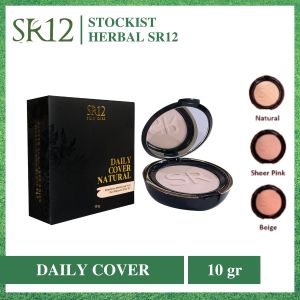 Bedak Tahan Lama Anti Luntur - Bedak Padat Daily Cover Natural SR12 Ori Glowing