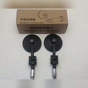Motosikal Aloi Aluum Pemegang Cermin Spion Diubah Suai Harley Kopi Lokomotif Lipat R Stand Terbalik Cermin