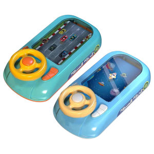 Driving Simulator with Music and Vehicle Sound Effects Steering Wheel Toys Toddler Simulated Driving Racing Car Game