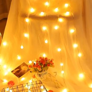 OFM-C775 Lampu Tumbler LED Rainbow Motif Bola Salju / Lampu Tumblr 10 Meter Anggur Bulat Twinkle Light / Lampu Natal Hiasan Dekorasi