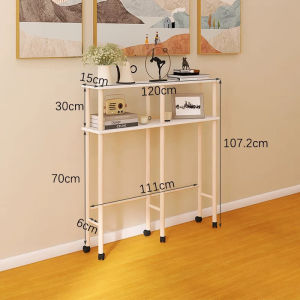 Modern Minimalist Bedside Sofa Wall Gap Long Strip Storage Rack Wooden Craft Multi-layer Partition Home Furniture Organizer