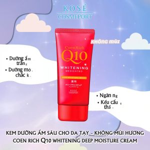 Kem Dưỡng Ẩm Sâu Cho Da Tay Coen Rich Q10 Whitening Deep Moisture Ceam 80g ( Không Mùi Hương )