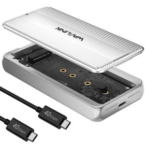 WAVLINK Hộp đựng SSD M.2 NVMe 40Gbps USB4 Hộp đựng SSD 2230/2242/2260/2280 PCIe M-Key/(B M) Key Vỏ ổ cứng thể rắn cho Thunderbolt 4/3 Macbook