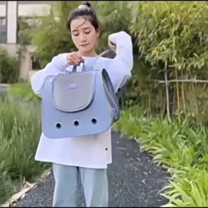 【COD】กระเป๋าแมว กระเป๋าสุนัข กระเป๋าสัตว์เลี้ยงพับเก็บ สามารถพกพาไปได้ทุกที่ มีตะข่ายตะบายอากาศอย่างดี