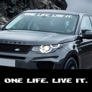 Car Front Windshield Sticker For Land Rover Discovery 1 2 3 4 5 TD5 One Life Live It Styling Vinyl Film Decal Auto Accessories