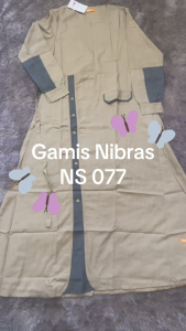 Terbaru Nibras Gamis Muslimah NS 77 NS 077 NS77 Khaky Nibras Syari Material Supernova Premium