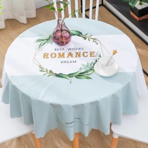 Modern Simple round Tablecloth Waterproof Oil-resistant Tea Table Mat Luxury Sensation Elliptical Tablecloth Home Dining Table Art Fabric