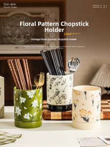 Mr.Snail | Vintage Ceramic Chopstick Holder Drying Organizer