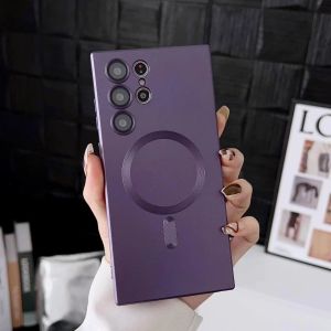 Sạc không dây vỏ điện thoại chống vân tay với bụi màn hình trường hợp cho Samsung Galaxy Lưu ý 20 siêu lưu ý 10 cộng với S10 S20 S21 S22 S23 S24 Ultra Plus fe-mỏng mờ