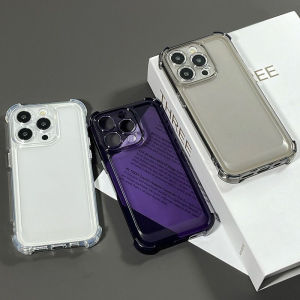 CrashStar เคสโทรศัพท์กันกระแทก TPU ใสแบบนิ่มสำหรับ iPhone 17 16 15 14 13 12 11 Pro Max 16e อากาศ XR X XS Max 8 7 6S Plus + SE 2020เคสเคสโทรศัพท์แบบใสแบบเรียบง่ายพร้อมคลุมทั้งหมดป้องกันเลนส์กล้อง