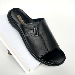 Sandal Kulit Pria Sendal Selop Tapak Tebal