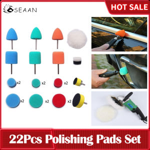 ⭐️【มีในสต๊อก+คลังสินค้าท้องถิ่น】⭐ฟองน้ำขัดเงารถแว๊กซ์ฟองน้ำขัดทำความสะอาดแว็กซ์ขนาดเล็ก22ชุดแผ่นขัดรถยนต์งานขัดเงาฟองน้ำขัดเงารถรายละเอียดแผ่นขัดสำหรับขัดละเอียดแว็กซ์สว่านไฟฟ้าไร้สายสว่านขัด