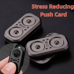 EDC Owl Fidget Slider Magnetic Metal Push Slider Fidget Spinner Adult Antistress Stress Relief Hand Spinner ADHD Autism Toy Gift