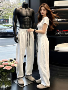 Summer Thin Casual Checkered Splice Quick Drying Pants