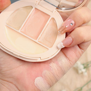 4 Colors Matte Concealer Palette Long-Lasting Shading Highlighter Waterproof Sweatproof Beauty Face Concealer Cream