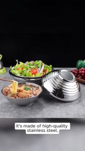 STAINLESS BOWL,Rice bowl soup bowl iron bowl Not hot bowl (55S MAKAPAL)