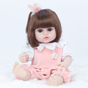 Realistic Silicone Doll Toy for Girls Sleeping Drinking Urinating Fake Doll Soft Plushie Life-like Doll Collectible Figure