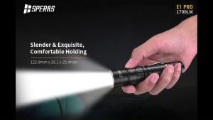 ไฟฉายพกพา SPERAS E1 PRO 1700 LM ระยะแสง 284 เมตร  สำหรับ Outdoor / Tactical / Self-Defense