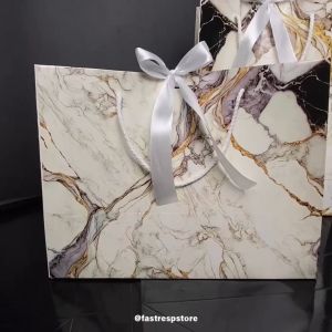 PaperBag Desain O.M White Lanscape & Potrait Wedding Ultah Aesthetic Bridesmaid Tas Kado Premium