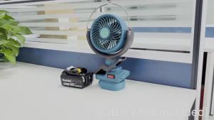 Quạt Kẹp Không Dây Tương Thích Makita Sử Dụng Pin 18V 2 Tốc Độ Di Động Có Cổng USB Dùng Cho Xe Đẩy Cắm Trại Sử Dụng Ngoài Trời (Pin Không Bao Gồm)
