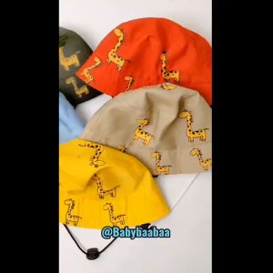 Topi Bucket Anak Bordir Jerapah Good Lucky / Bucket Anak