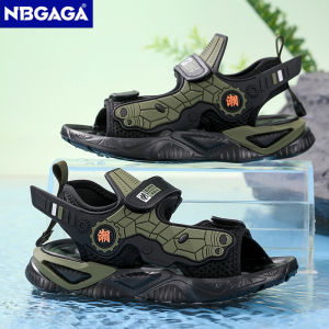 NBGAGA | Summer Kids Sandals Boys Soft Bottom Casual Beach Shoes School Students Comfortable Flat Walking Sandials