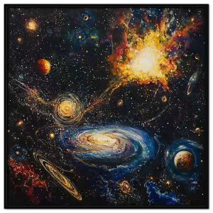 Tranh phong cảnh vũ trụ. Tranh treo tường dán tường sơn dầu canvas trang trí. CGI-1554