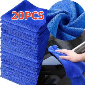 20PCS Car Cleaning Microfiber Towels Soft Quick-Drying Absorbent Drying Cloth Kitchen Household Cleaning Cloth Car Detailing Polishing Tools