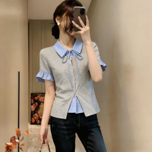 Áo Sơ Mi Ngắn Tay Caro Dành Cho Phụ Nữ Plus Size Mùa Hè