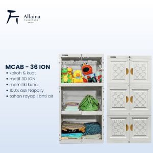 Napolly lemari mini cabinet 3susun 4susun putih