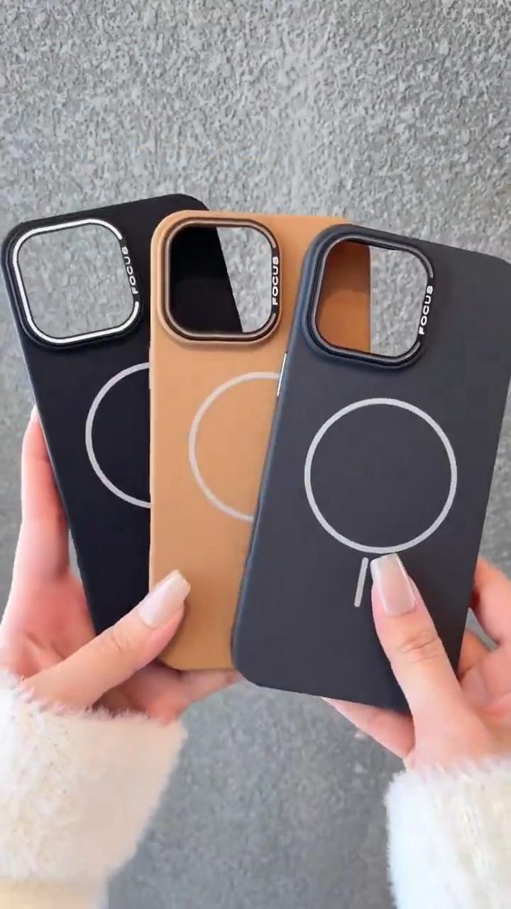 Case iPhone 11 12 13 14 15 pro max 16 plus seamless case with magsafe compatible Anti-fingerprint Silicone Bumper Case support Wireless Charging