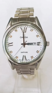 Đồng hồ OMG Nam Chính hãng Side lớn 38mm .Máy pin nhật Vỏ thép không gỉ.Kính saphia . Đã qua sử dụng