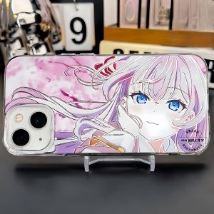 2D Anime Phone Case for Apple 16imd Huawei M60 Xiaomi 14 Redmi K70 Anti-Fall Color Silver Hard Shell Protection Cover