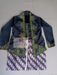 Set Kebaya Kutubaru Gunungan Anak dengan Bordir untuk Karnaval - Lengkap dengan Kalung Susun dan Mahkota Nagin untuk TK SD