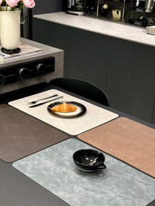 High-End Leather Dining Table Mat Creative Minimalist Style Home Use Heat Resistant Waterproof Plate Mat Cup Mat Western Cuisine Pad