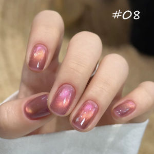 WS 10ML Peach Cat Eye Magnetic Gel Nail Polish-CAT EYES High Transparency Easy Sparkling ShinePerfect for Women Gift For Summer