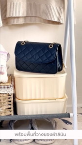 ราวแขวน 3 ชั้นอเนกประสงค์ พร้อมชั้นวางของ สไตล์มินิมอล