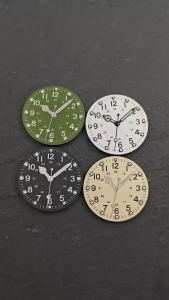 Menex 28.5mm Cream Yellow Watch Dial for NH35 YN55 ETA2824 2836 ST2130 Miyota8215 DG VH31 24H Arabic Numerals Luminous Parts