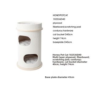 Honeypot Cat | Warm Multi-Cat Large Wooden Cat Climbing Frame