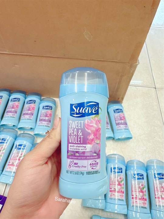 Suave Sweet Pea & Violet Invisible Solid Antiperspirant Deodorant Stick 74g