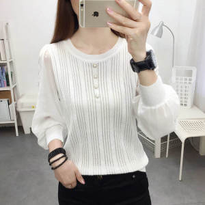 เสื้อเชิ้ตผู้หญิงแขนยาวผ้าไหมน้ำแข็งทรงสลิมฟิต ฤดูใบไม้ผลิและฤดูใบไม้ร่วง แฟชั่นใหม่ เสื้อเชิ้ตผู้หญิงแบบลำลอง